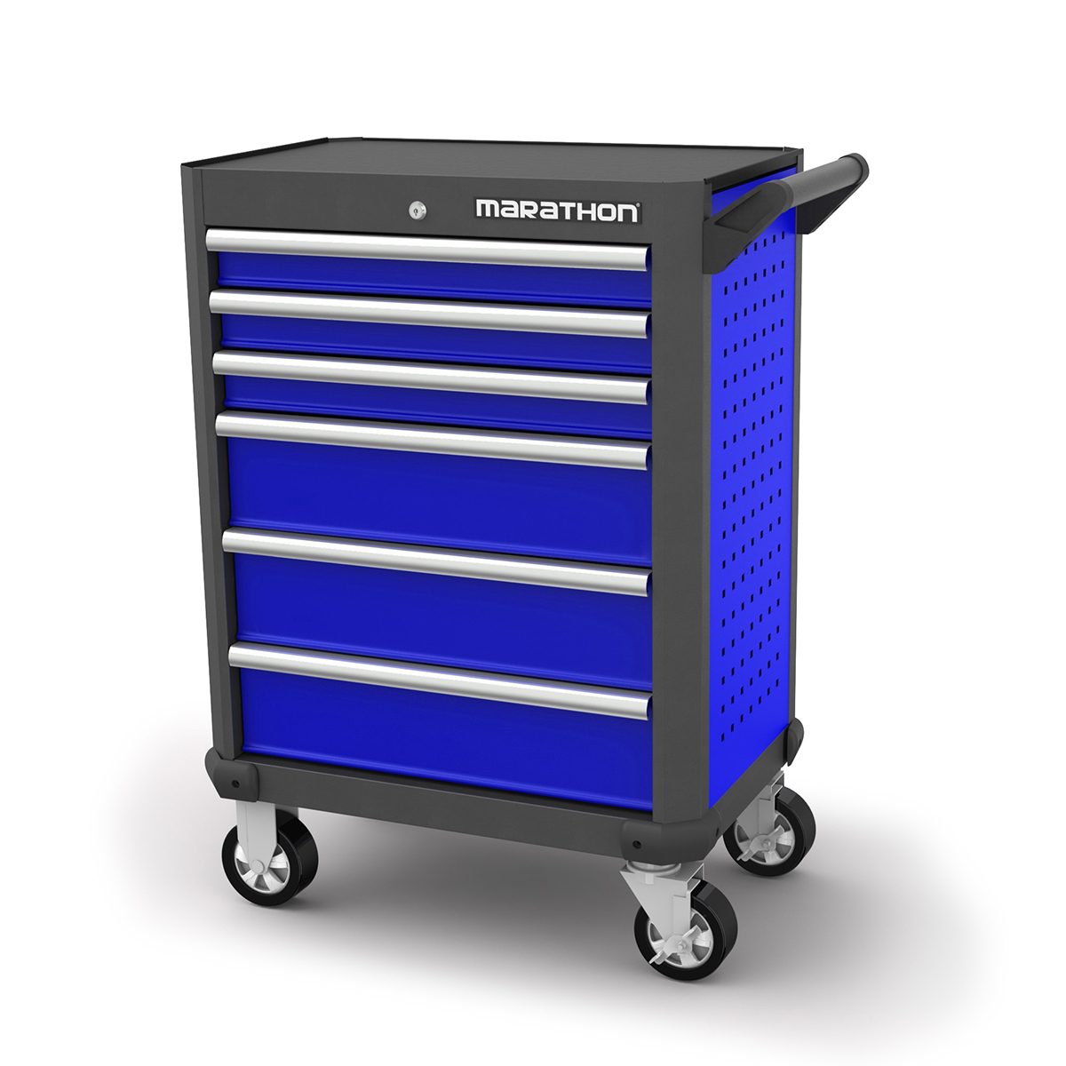 MARATHON ตู้เปล่าใส่เครื่องมือ 6 ลิ้นชัก 706X451X844 มม. รับน้ำหนักได้สูงสุด 40 กก./ลิ้นชัก มีระบบล็อคป้องกันความปลอดภัย MIS Function เปิดได