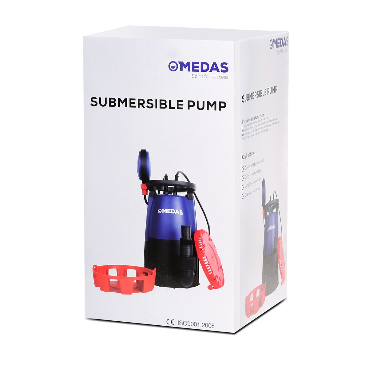 ปั๊มแช่ ปั๊มจุ่มน้ำเสียและน้ำดี มีดาส (MEDAS) รุ่น MC500E กำลังไฟ 500 วัตต์ ขนาดท่อ G1-¼" อัตราการไหลสูงสุด 12,500 ล/ชม