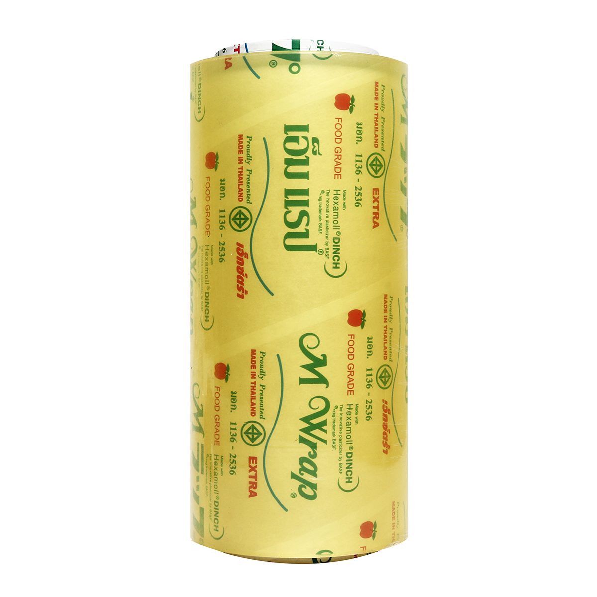 ฟิล์มถนอมอาหาร เอ็ม แรป (M WRAP) ความกว้าง 25 ซม. ความยาว 600 ม. ความหนาของเนื้อฟิล์ม 9 ไมครอน ช่วยรักษาความสดและรสชาติของอาหาร ฟิล์มมีความย