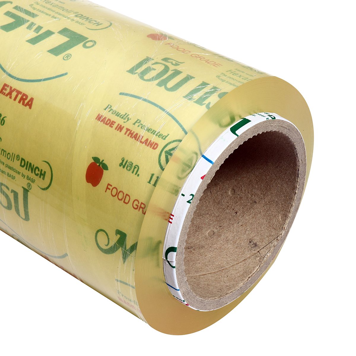ฟิล์มถนอมอาหาร เอ็ม แรป (M WRAP) ความกว้าง 25 ซม. ความยาว 600 ม. ความหนาของเนื้อฟิล์ม 9 ไมครอน ช่วยรักษาความสดและรสชาติของอาหาร ฟิล์มมีความย