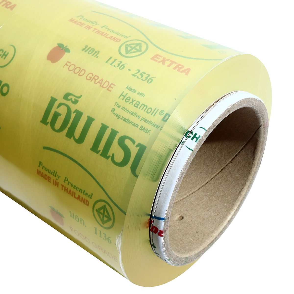 ฟิล์มถนอมอาหาร เอ็ม แรป (M WRAP) ความกว้าง 45 ซม. ความยาว 600 ม. ความหนาของเนื้อฟิล์ม 9 ไมครอน ช่วยรักษาความสดและรสชาติของอาหาร ฟิล์มมีความย