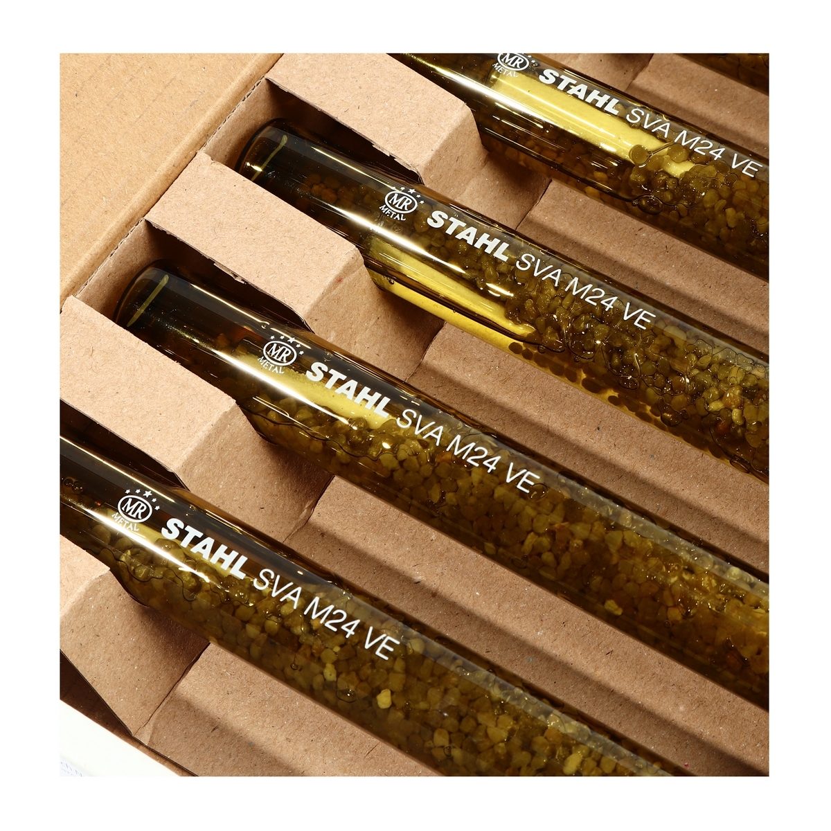 พุกเคมีแบบปั่น M24 STAHL-SERIES แบรนด์ เอ็มอาร์-เมทัล MR METAL รุ่น SVA-VE-24 น้ำยาเคมีหลอดแก้วใช้คู่กับสตัดพุกเคมีสำหรับติดตั้งกับวัสดุ เช่