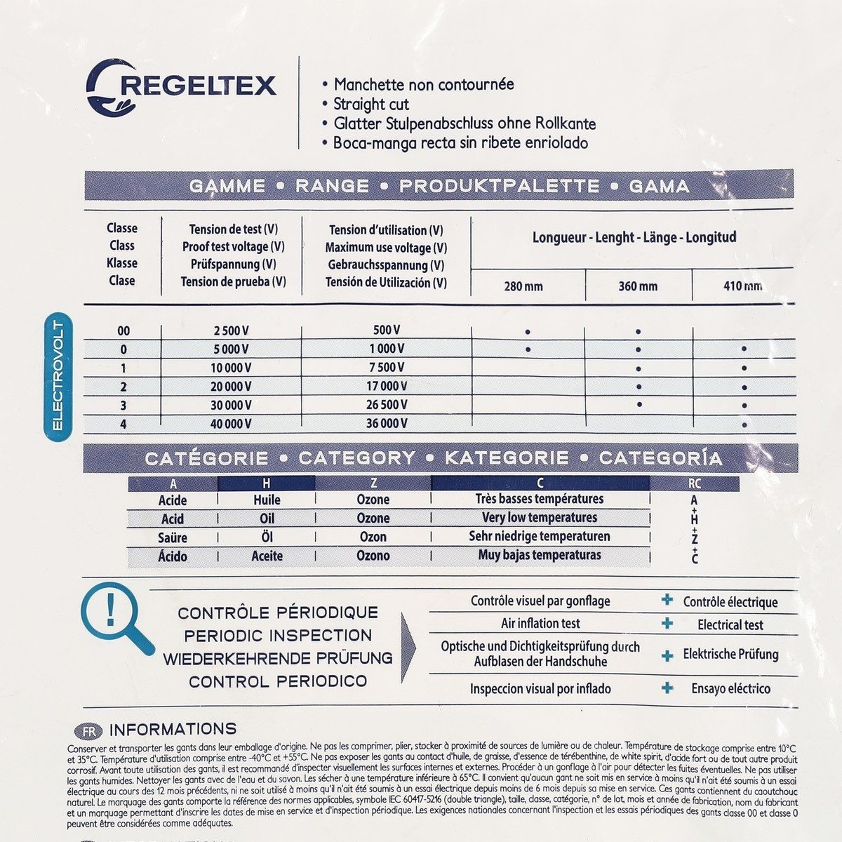 MAXSAFE REGELTEX ถุงมือยางกันไฟฟ้า รุ่น GEL05000V ป้องกันไฟฟ้าแรงสูงระดับ 00 กันกระแสไฟฟ้า 1,000 - 5,000 โวลต์ ได้รับการรับรองมาตรฐาน IEC 60