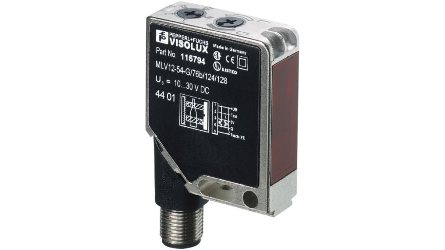 MLV12-8-H-250-IR/65B/124/128, Pepperl + Fuchs Diffuse Photoelectric Sensor, Block Sensor, 20 mm → 250 mm Detection Range