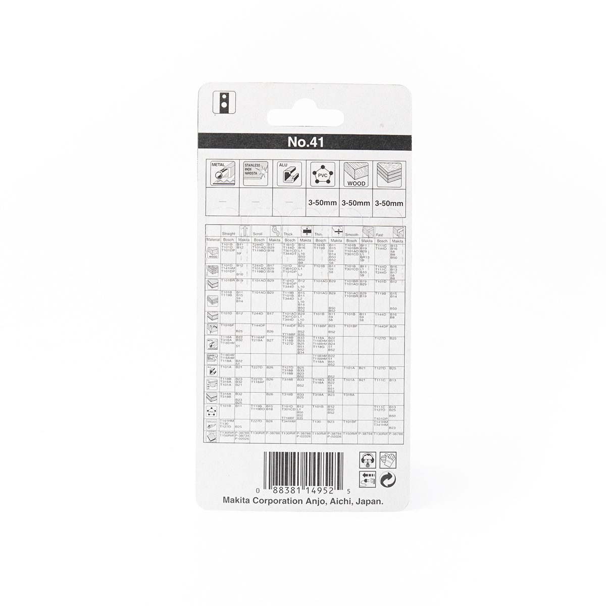 ใบเลื่อยจิกซอ NO.41 (5ใบ/1PAC) A-85880