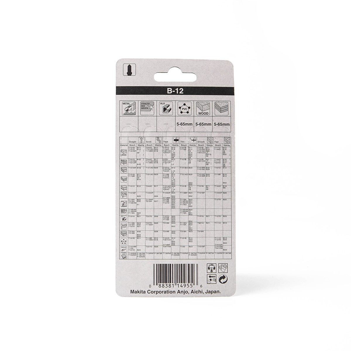 ใบเลื่อยจิกซอ B-12 (5ใบ/1PAC) A-85640