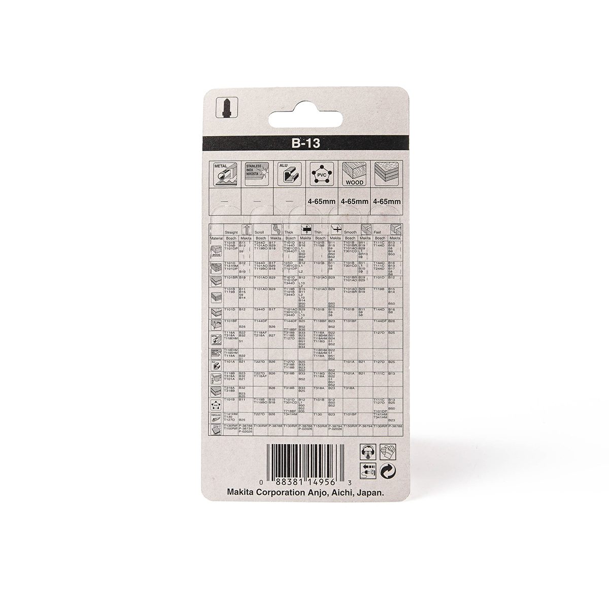 ใบเลื่อยจิกซอ B-13 (5ใบ/1PAC) A-85656