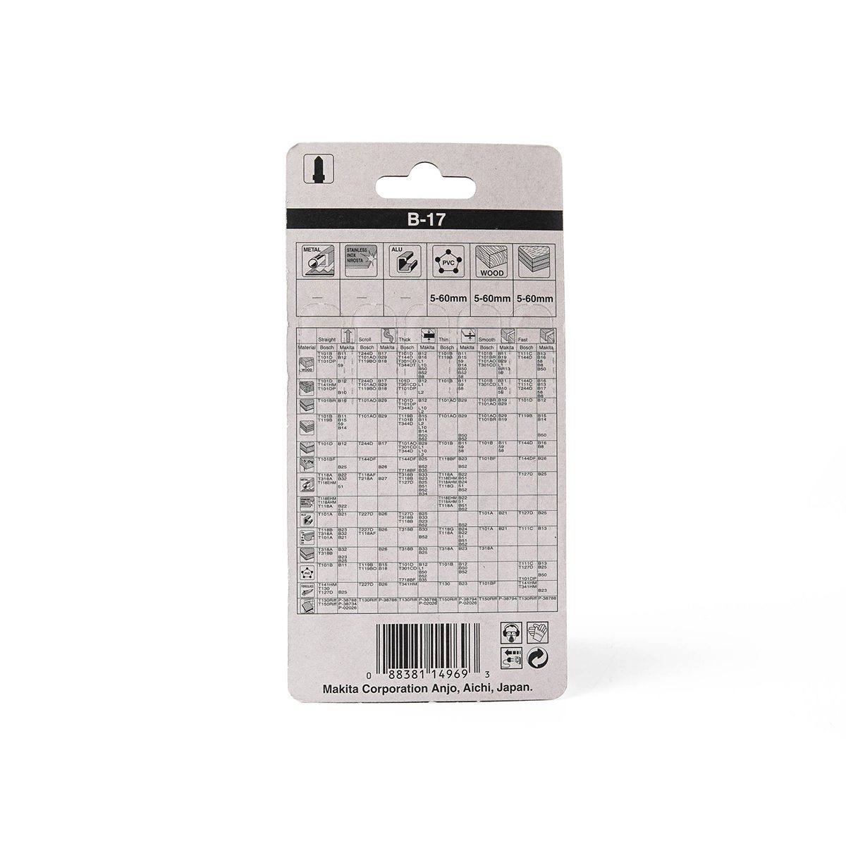 ใบเลื่อยจิกซอ B-17 (5ใบ/1PAC) A-85690
