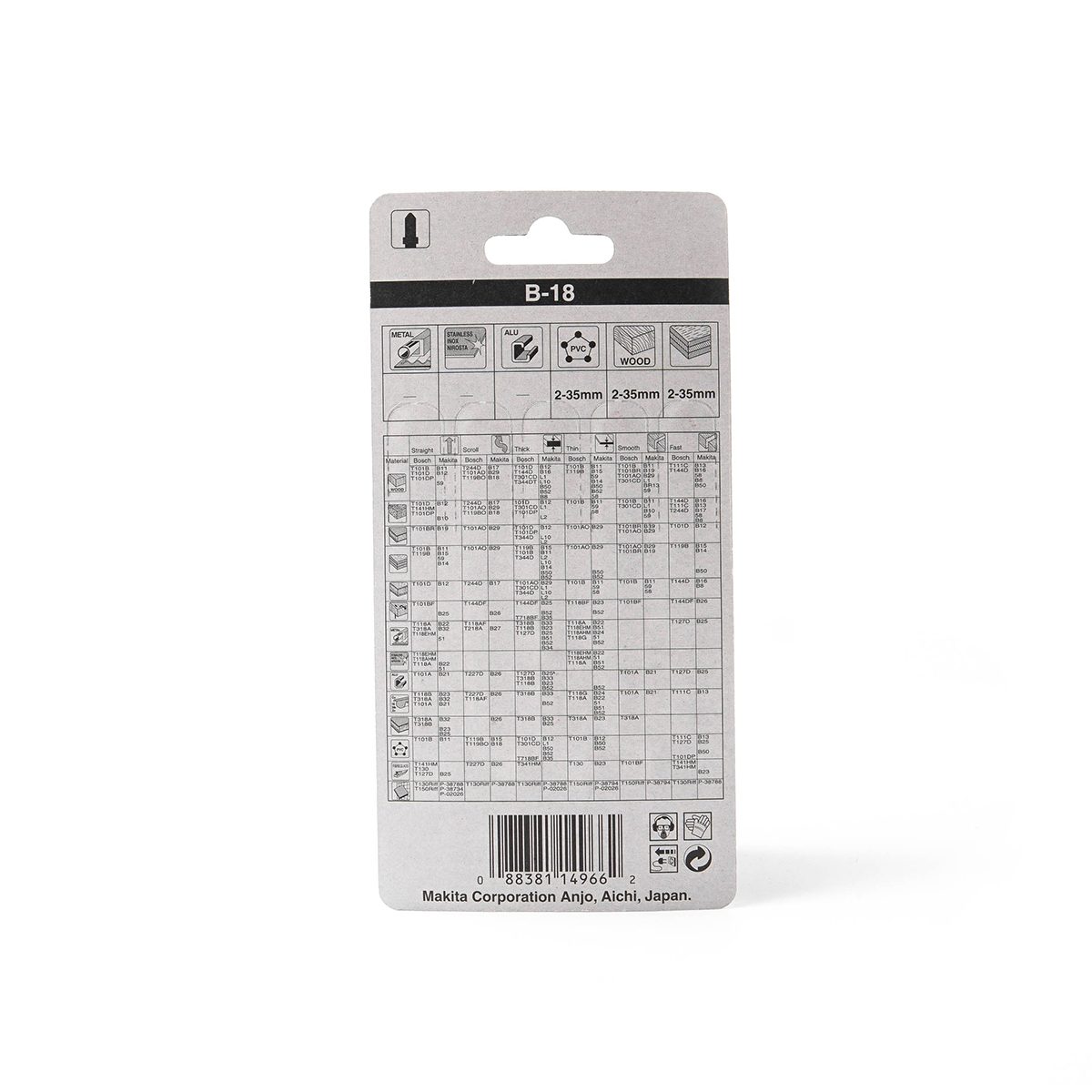 ใบเลื่อยจิกซอ B-18 (5ใบ/1PAC) A-85709