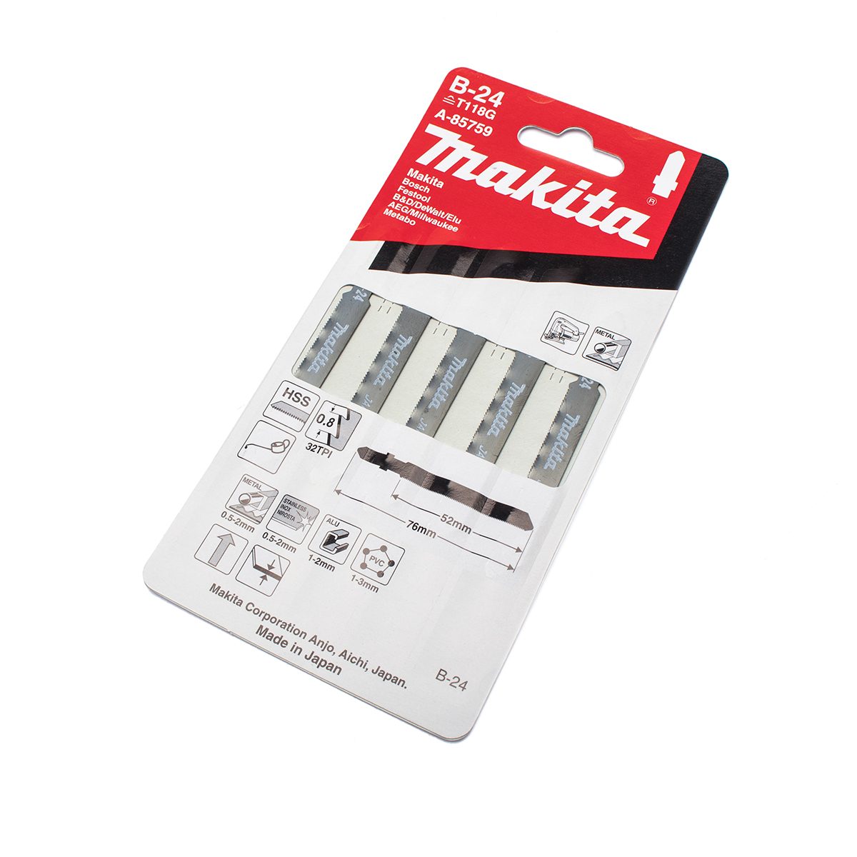 ใบเลื่อยจิกซอ B-24 (5ใบ/1PAC) A-85759