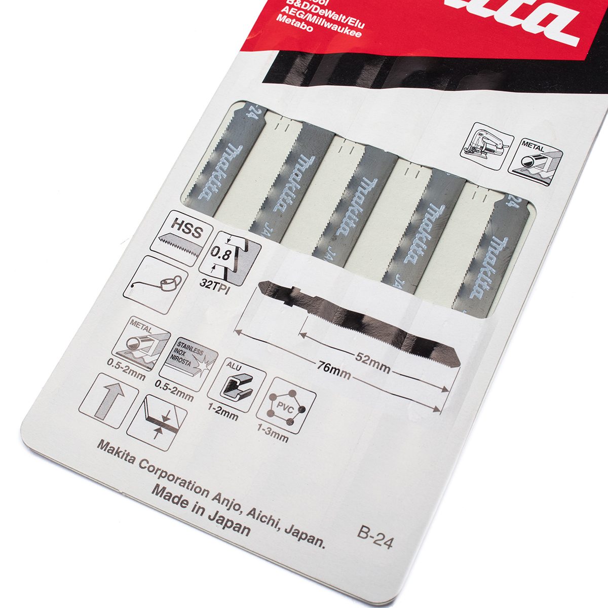 ใบเลื่อยจิกซอ B-24 (5ใบ/1PAC) A-85759