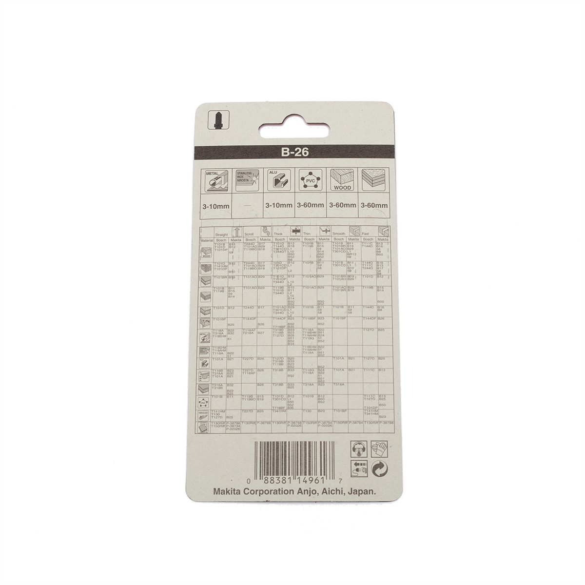 ใบเลื่อยจิกซอ B-26 (5ใบ/1PAC) A-85771