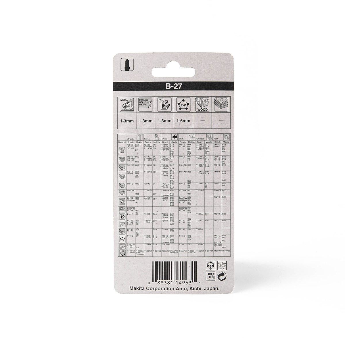ใบเลื่อยจิกซอ B-27 (5ใบ/1PAC) A-85787