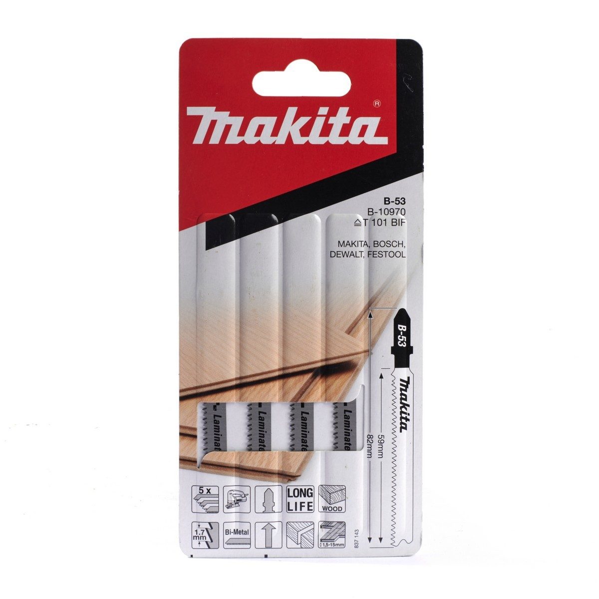 ใบเลื่อยจิกซอ B-53 (5ใบ/1PAC) B-10970