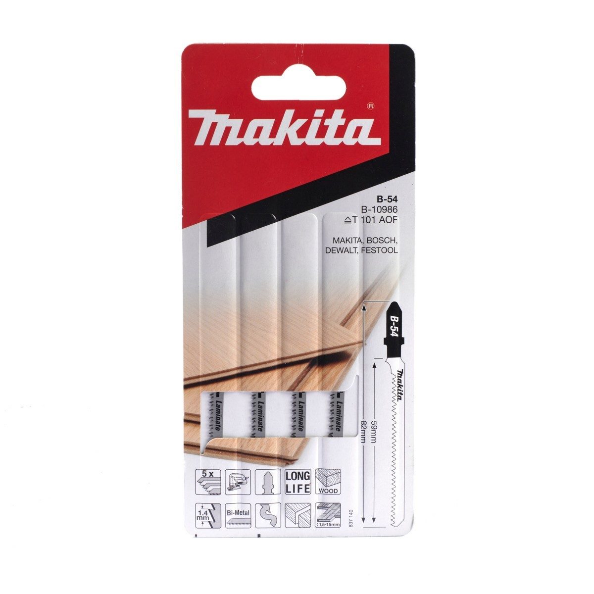 ใบเลื่อยจิกซอ B-54 (5ใบ/1PAC) B-10986