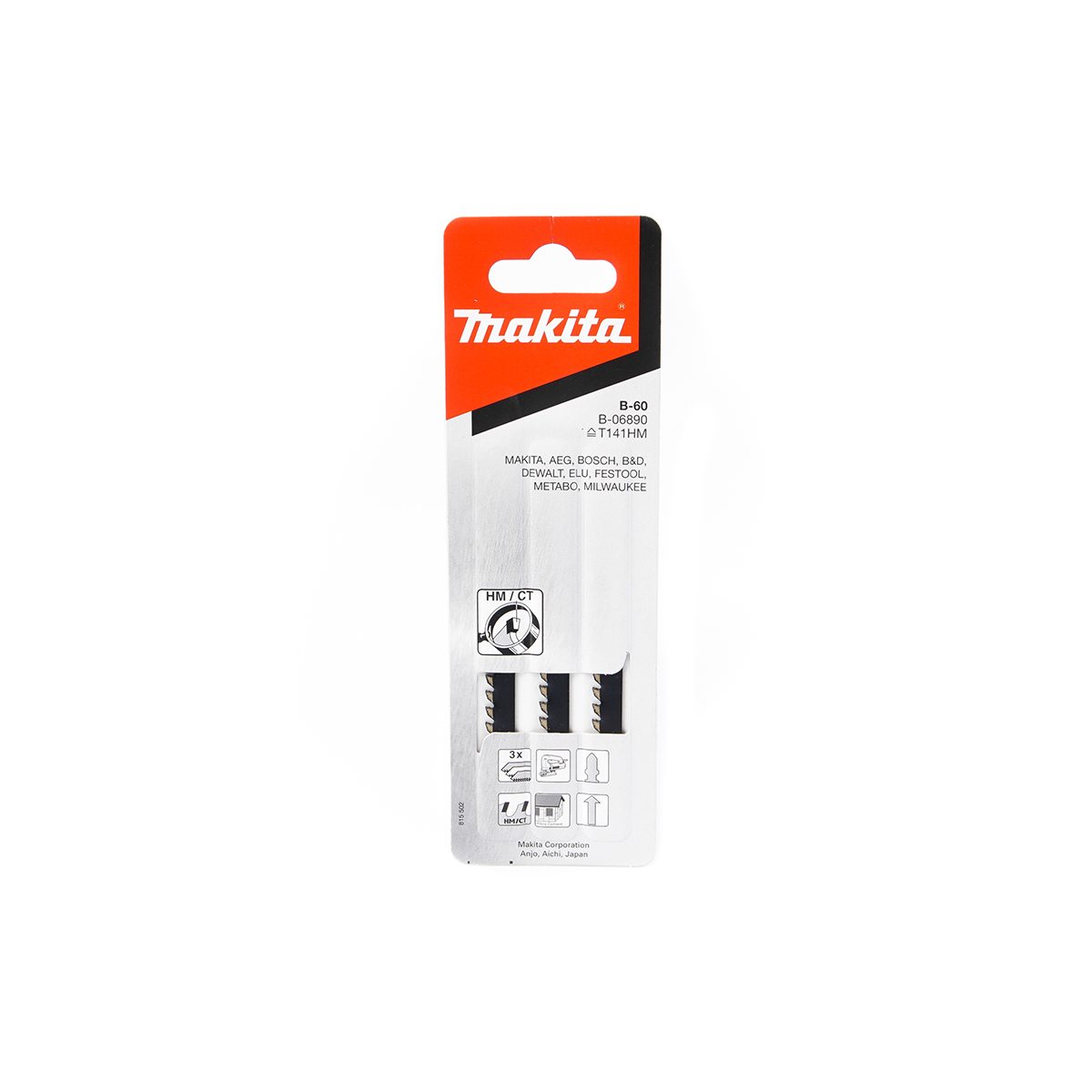 ใบเลื่อยจิกซอ B-60(3ใบ/1PAC) B-06890