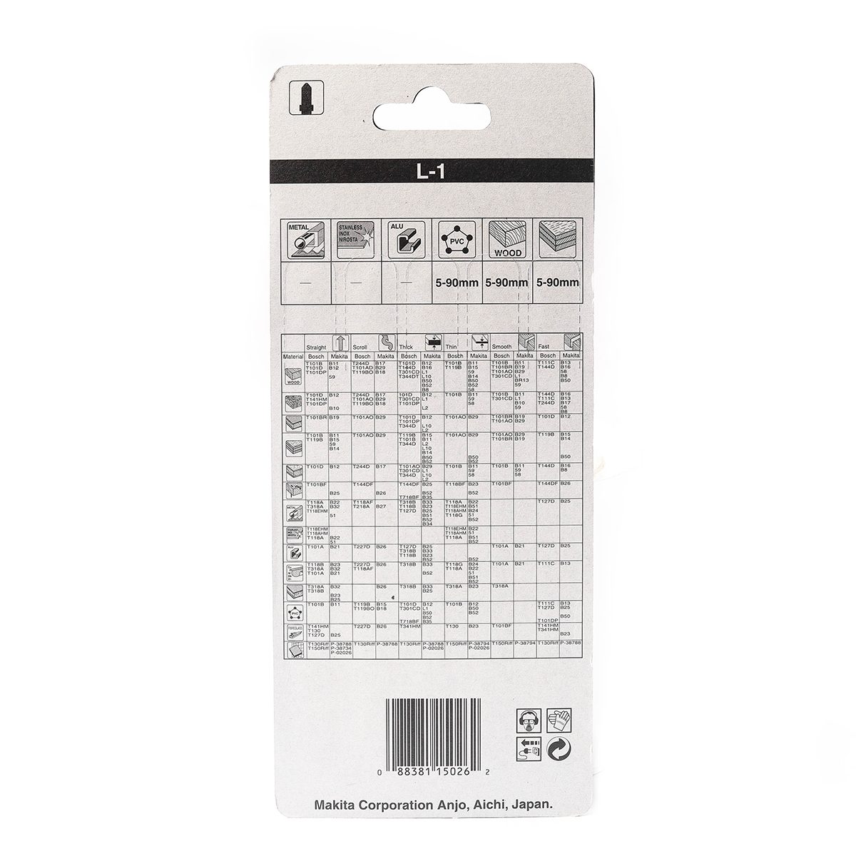 ใบเลื่อยจิกซอ L-1(5ใบ/1PAC) A-86290