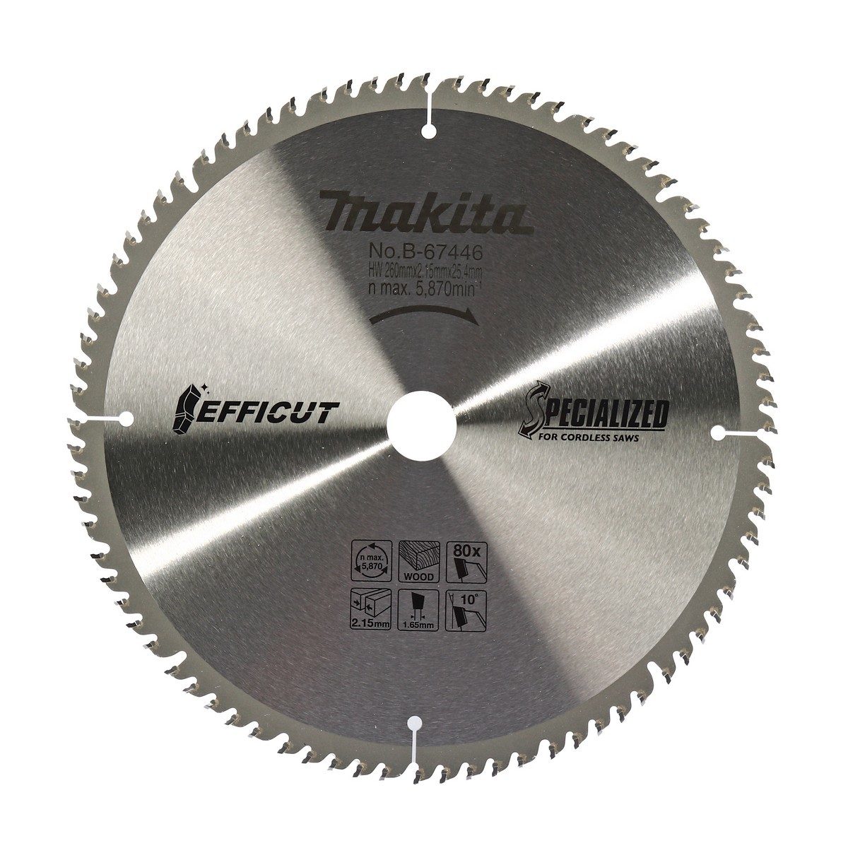 EFFICUT ใบเลื่อย 10" X 80T (B-67446)