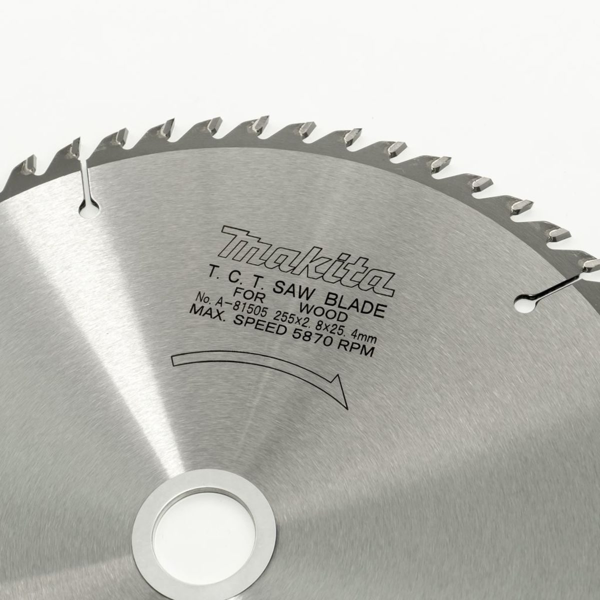 MAKITA ใบเลื่อยวงเดือนคาร์ไบด์สำหรับตัดไม้ 10 นิ้ว 60 ฟัน รุ่น A-81505 เส้นผ่านศูนย์กลาง 255 มม. หนา 2.8 มม. (มากีต้า)