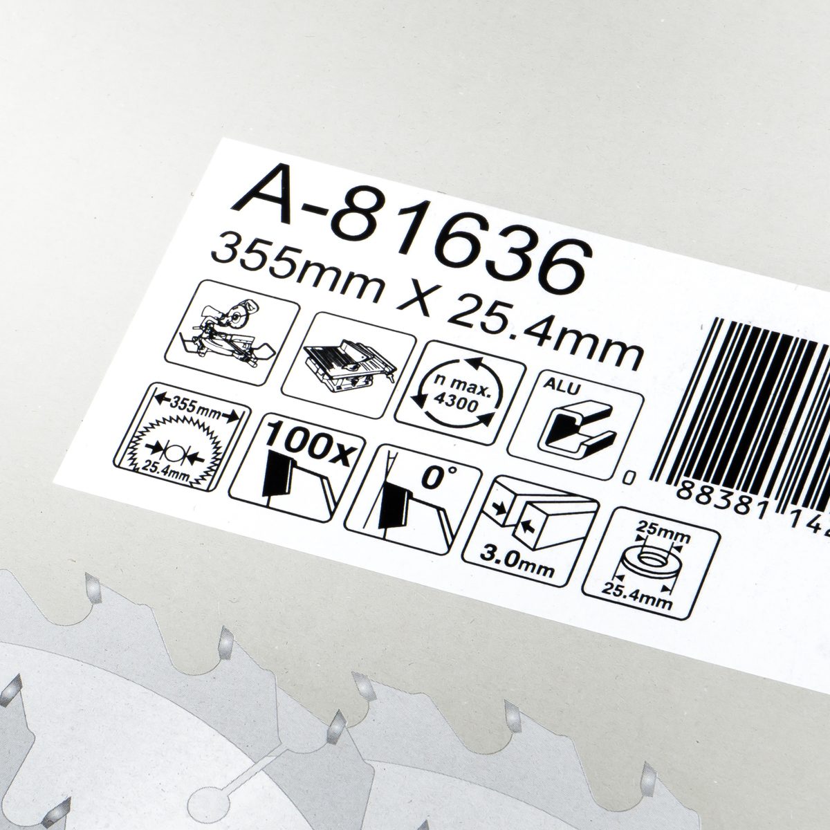 ใบเลื่อยวงเดือน-มิเนียม 14" 100T(A-81636