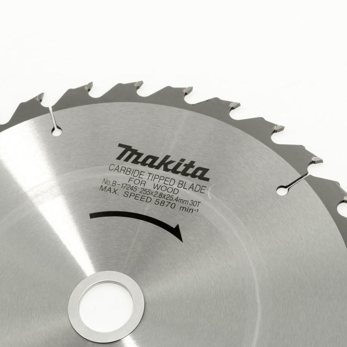MAKITA ใบเลื่อยวงเดือนคาร์ไบด์สำหรับตัดไม้ 10 นิ้ว 30 ฟัน รุ่น B-17245 เส้นผ่านศูนย์กลาง 255 มม. หนา 2.8 มม. (มากีต้า)