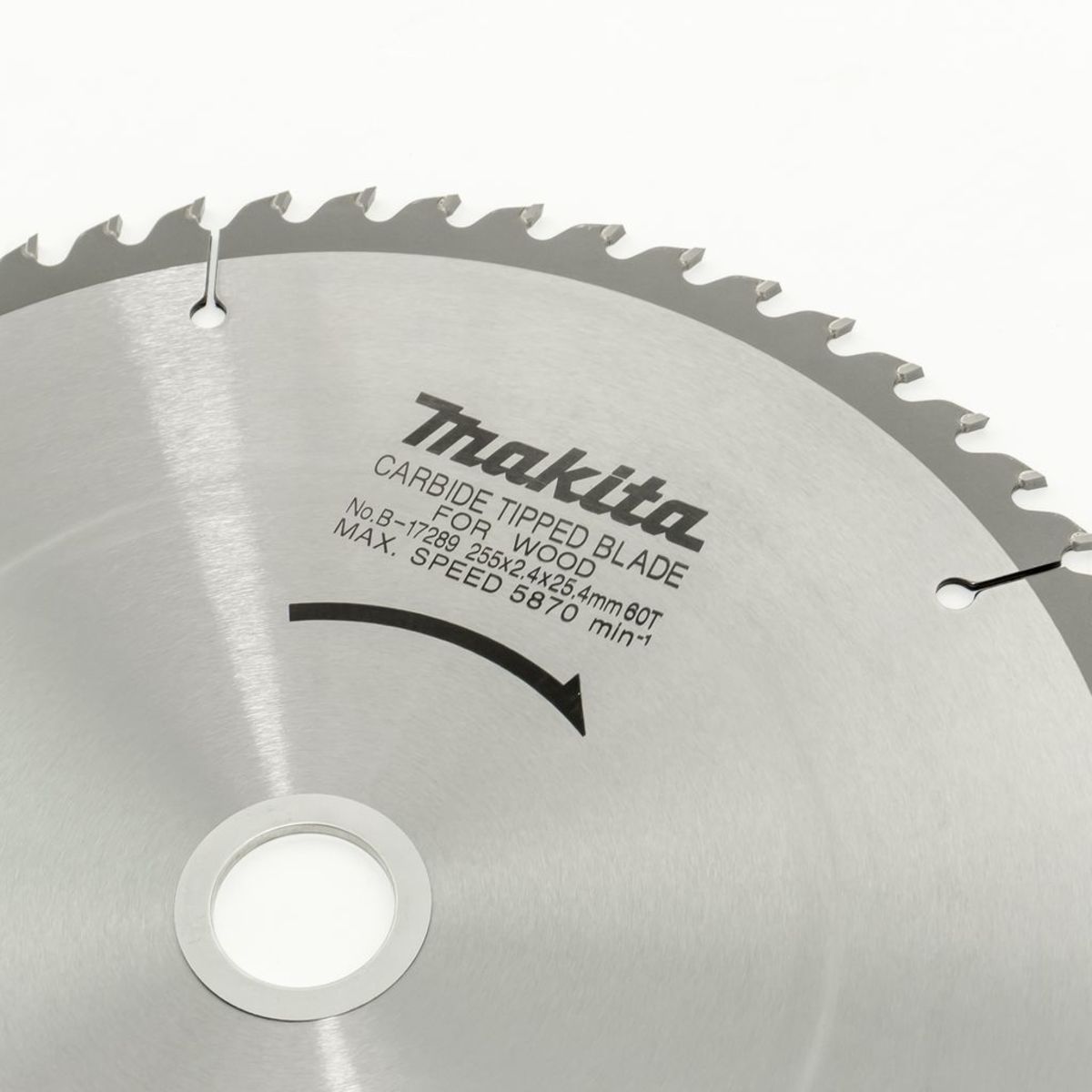 MAKITA ใบเลื่อยวงเดือนคาร์ไบด์สำหรับตัดไม้ 10 นิ้ว 60 ฟัน รุ่น B-17289 เส้นผ่านศูนย์กลาง 255 มม. หนา 2.4 มม. (มากีต้า)