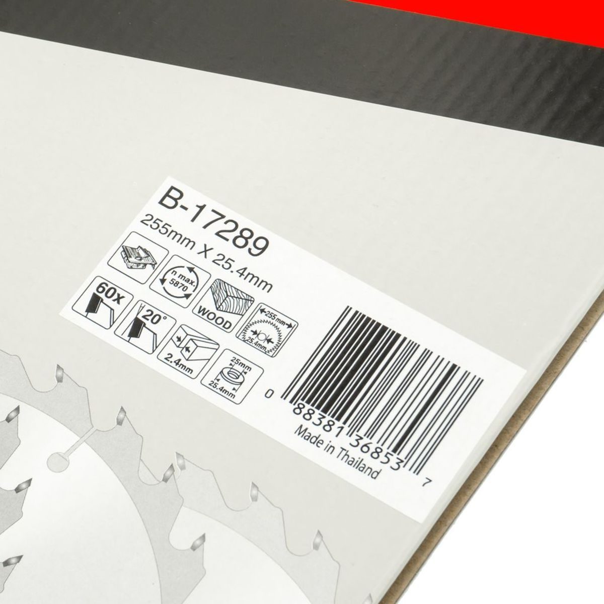 MAKITA ใบเลื่อยวงเดือนคาร์ไบด์สำหรับตัดไม้ 10 นิ้ว 60 ฟัน รุ่น B-17289 เส้นผ่านศูนย์กลาง 255 มม. หนา 2.4 มม. (มากีต้า)