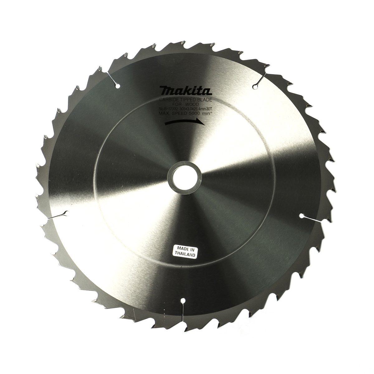 MAKITA ใบเลื่อยวงเดือนคาร์ไบด์สำหรับตัดไม้ 12 นิ้ว 30 ฟัน รุ่น B-17332 เส้นผ่านศูนย์กลาง 305 มม. หนา 3.0 มม. (มากีต้า)