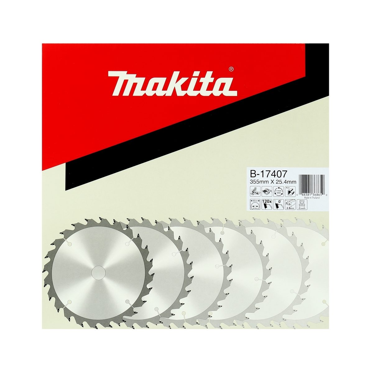 ใบเลื่อยวงเดือน-มีเนียม 14"X120T(B-17407