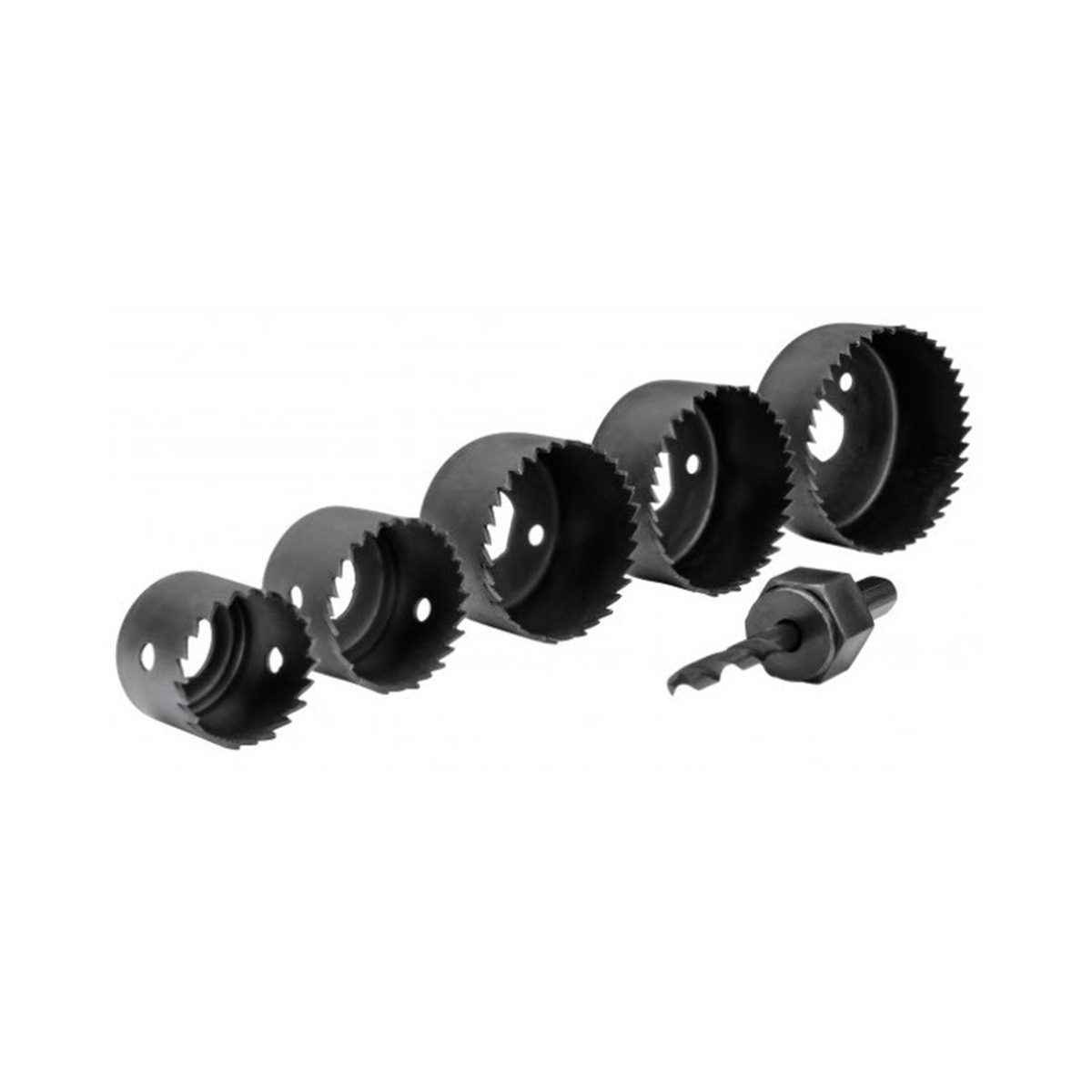 ชุด Hole Saw รุ่น D-70203 จำนวน 6 ชิ้น ขนาด 32,38,48,54,64 มม. พร้อมแกน
