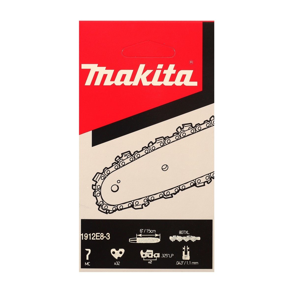 MAKITA โซ่ 80TXL-6 นิ้ว ใช้กับเลื่อยโซ่ไร้สาย 6 นิ้ว 18 โวลต์ รุ่น DUC150Z และ DUC150SF (มากีต้า)