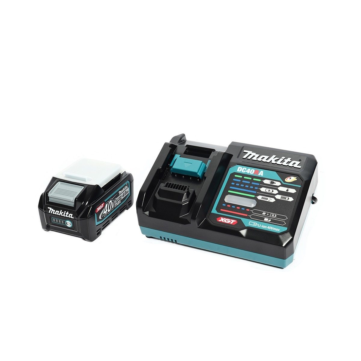 MAKITA ชุดแบตเตอรี่และแท่นชาร์จ 40 โวลต์ รุ่น MP191J66-2 ประกอบด้วย แบตเตอรี่ BL4040 (4 แอมป์) 1 ชิ้น + แท่นชาร์จเร็ว DC40RA (มากีต้า)