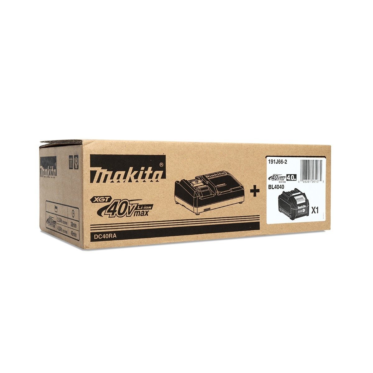 MAKITA ชุดแบตเตอรี่และแท่นชาร์จ 40 โวลต์ รุ่น MP191J66-2 ประกอบด้วย แบตเตอรี่ BL4040 (4 แอมป์) 1 ชิ้น + แท่นชาร์จเร็ว DC40RA (มากีต้า)