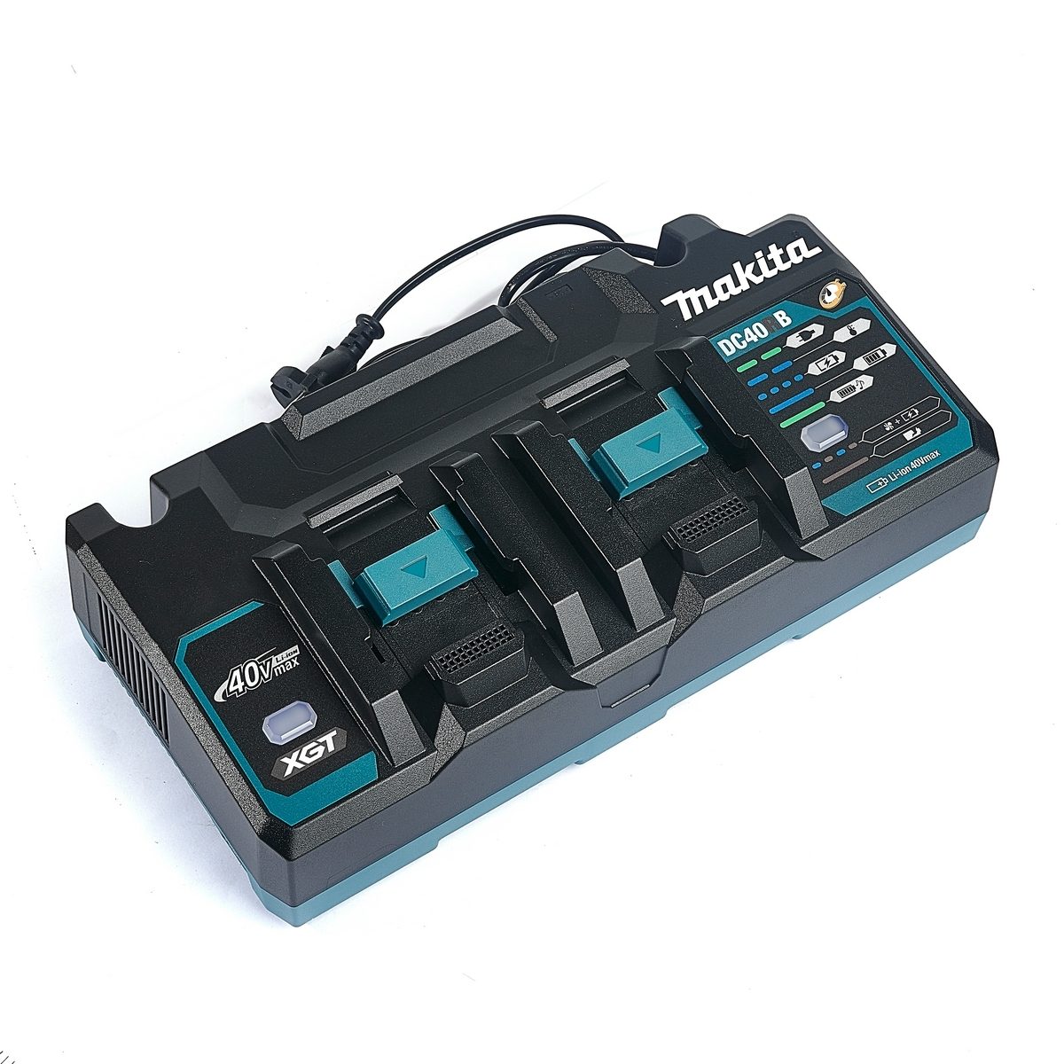 MAKITA เครื่องชาร์จแบตเตอรี่คู่ 40 โวลต์ (ชาร์จคู่) รุ่น DC40RB ใช้กับแบตเตอรี่ รุ่น BL4020 / BL4025 / BL4040 / BL4050F (มากีต้า)