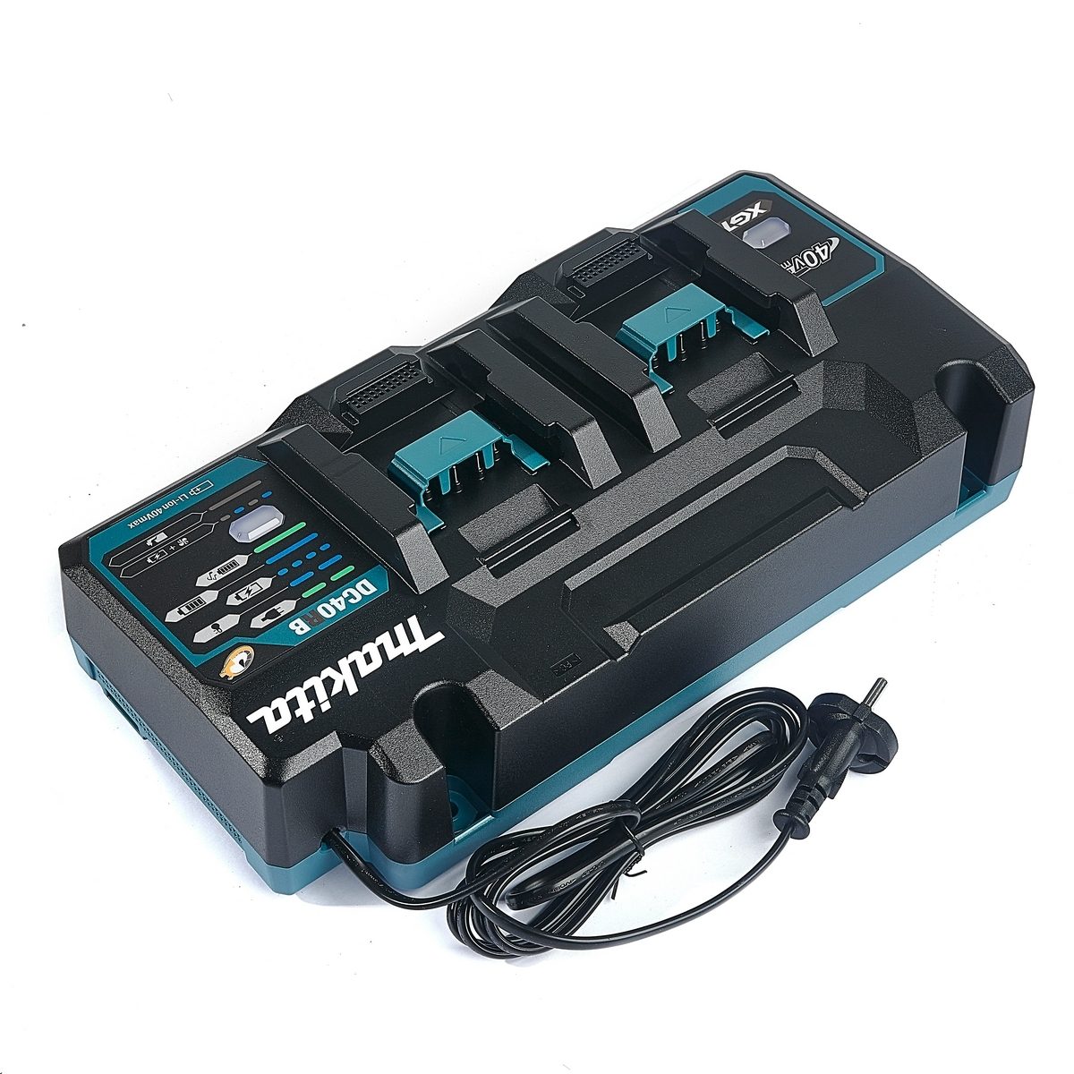 MAKITA เครื่องชาร์จแบตเตอรี่คู่ 40 โวลต์ (ชาร์จคู่) รุ่น DC40RB ใช้กับแบตเตอรี่ รุ่น BL4020 / BL4025 / BL4040 / BL4050F (มากีต้า)