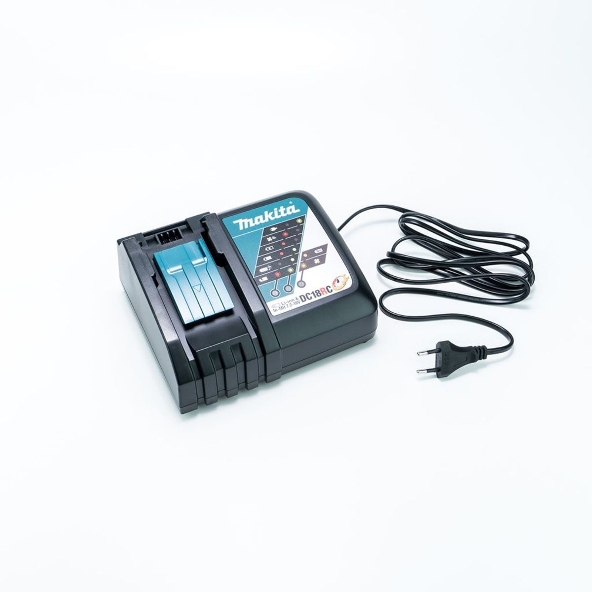 MAKITA เครื่องชาร์จแบตเตอรี่ 18 โวลต์ (ชาร์จเร็ว) รุ่น DC18RC กำลังไฟ 240 วัตต์ ใช้กับแบต BL1830B / BL1850B / BL1860B / BL1815N (มากีต้า)