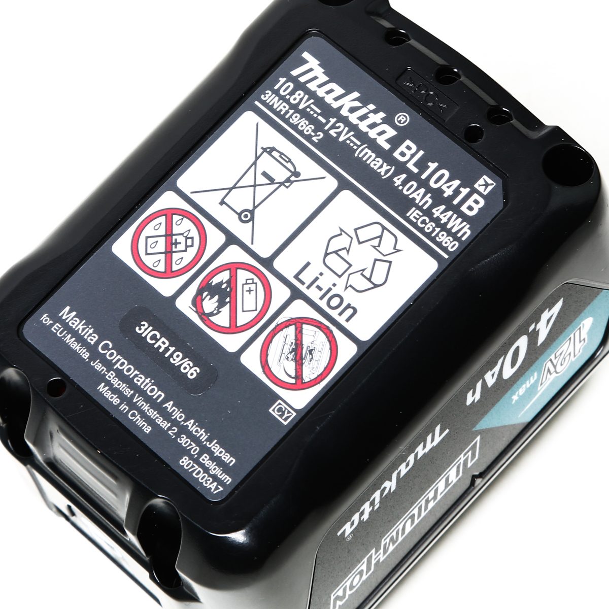 MAKITA แบตเตอรี่ ลิเธียมไอออน 12 โวลต์ 4.0 แอมป์ รุ่น BL1041B ใช้กับเครื่องชาร์จ รุ่น DC10WD / DC10SB / DC18RE (มากีต้า)