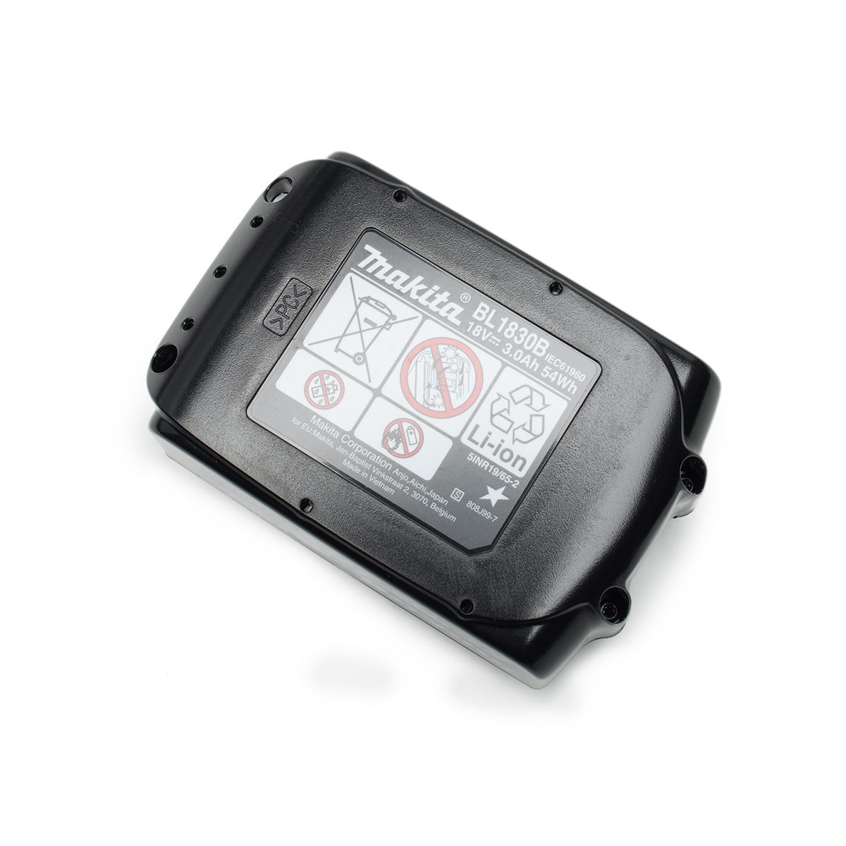 MAKITA แบตเตอรี่ ลิเธียมไอออน 18 โวลต์ 3.0 แอมป์ รุ่น BL1830B ใช้กับเครื่องชาร์จ รุ่น DC18RC / DC18SD / DC18RD / DC18SE / DC18RE (มากีต้า)