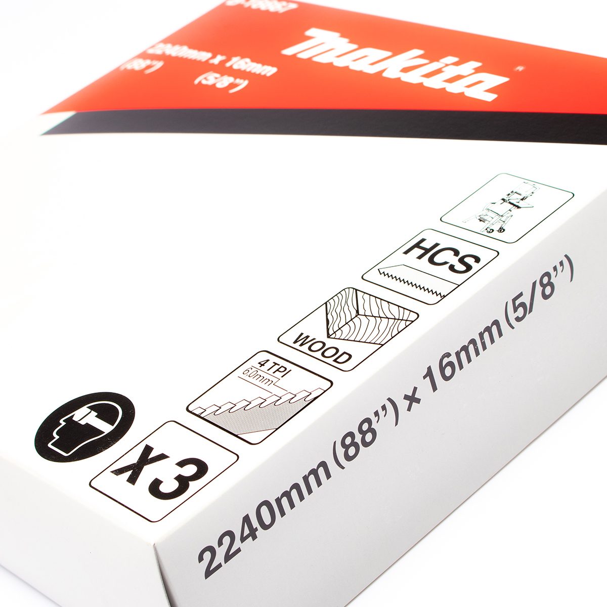 ใบเลื่อยสายพาน 4T-16MM (3PCS/PAC) ใช้กับเครื่องเลื่อยสายพานตัดโลหะมือถือ มากีต้า รุ่น LB1200