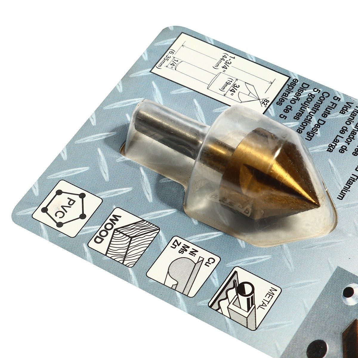 ดอก COUNTERSINK 82 องศา 3/4" ก้านตรง TIN