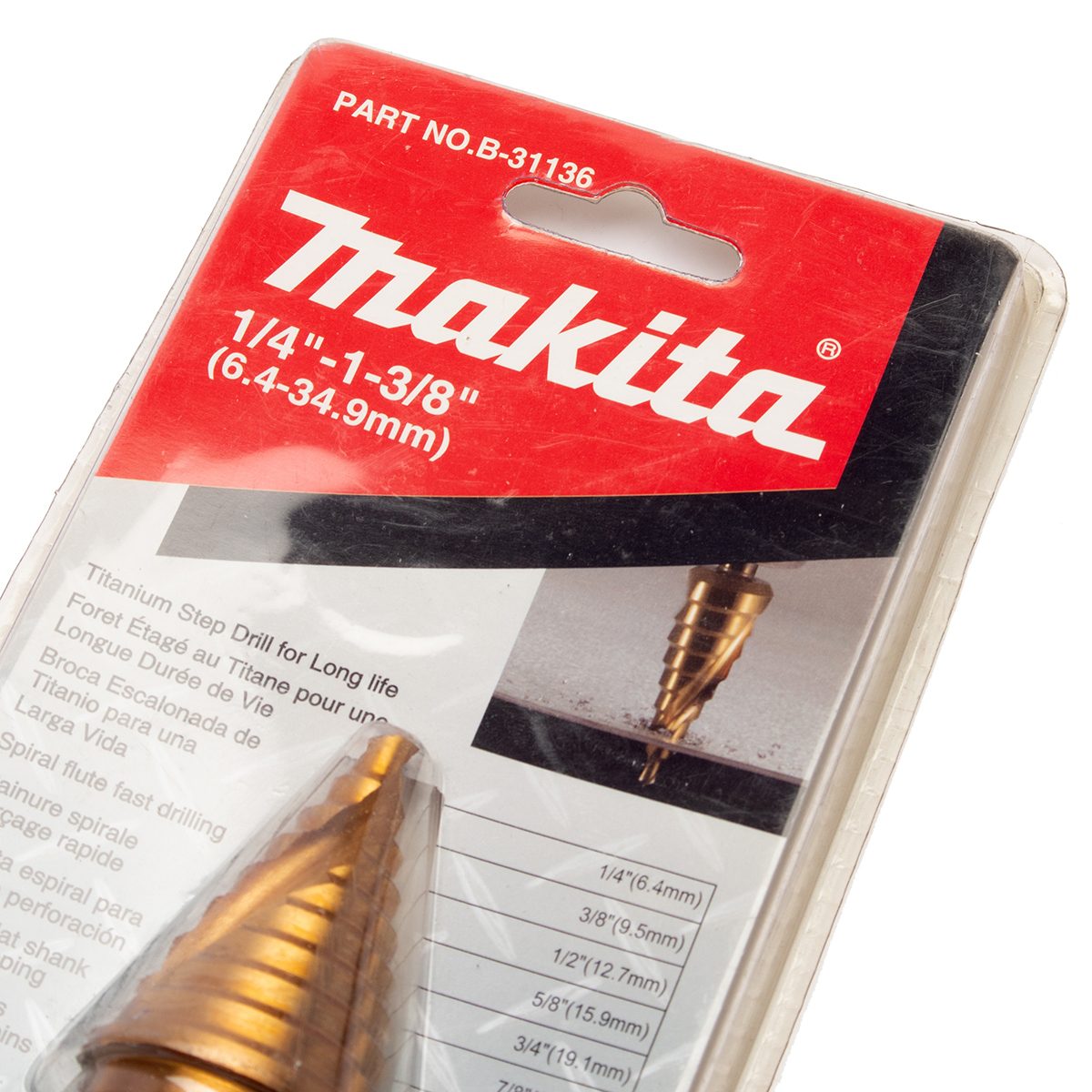 ดอก STEP DRILL 1/4" - 1-3/8" เกลียวTI-N