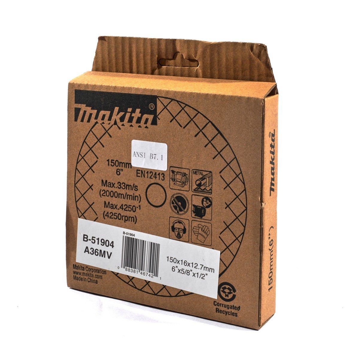 MAKITA อะไหล่ หินไฟ 6 นิ้ว (สีเทา) #A36P ใช้กับเครื่องเจียร์หินไฟ รุ่น GB-602 (มากีต้า)