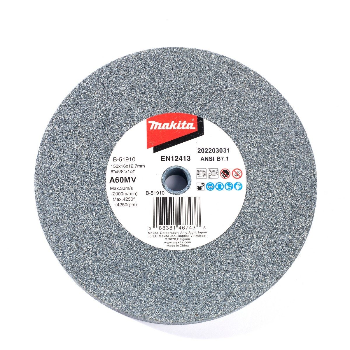MAKITA อะไหล่ หินไฟ 6 นิ้ว (สีเทา) #A60P ใช้กับเครื่องเจียร์หินไฟ รุ่น GB-602 (มากีต้า)
