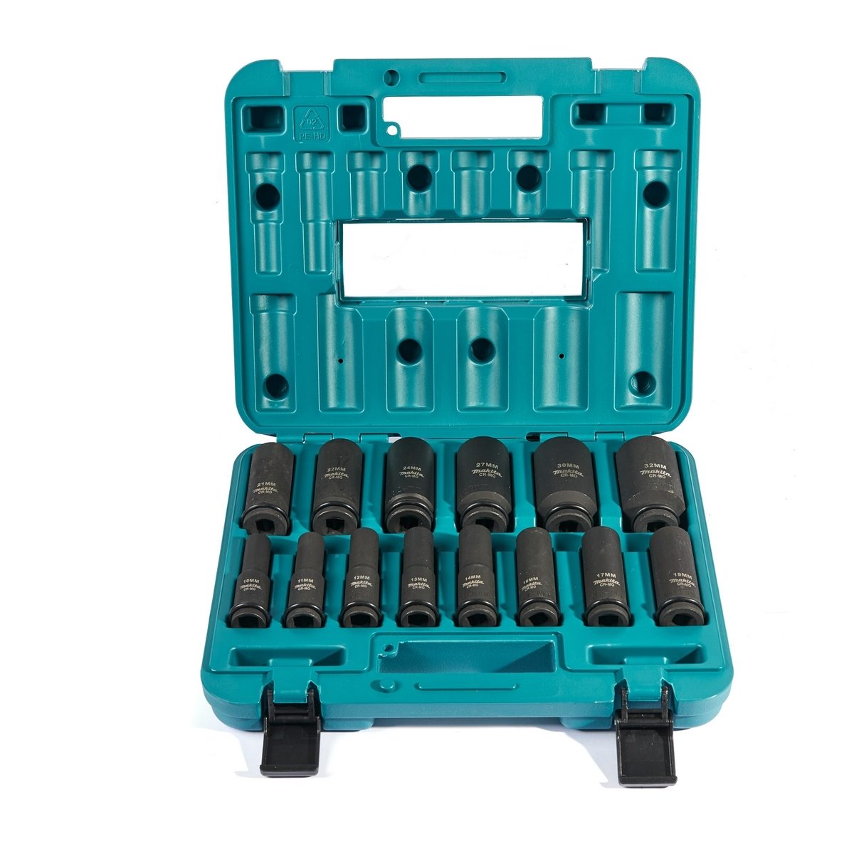 MAKITA (มากีต้า) ชุดลูกบล๊อกลมยาว 1/2 นิ้ว รุ่น B-52308 ขนาด 10,11,12,13,14,16,17,19,21,22,24,27,30,32 มม.