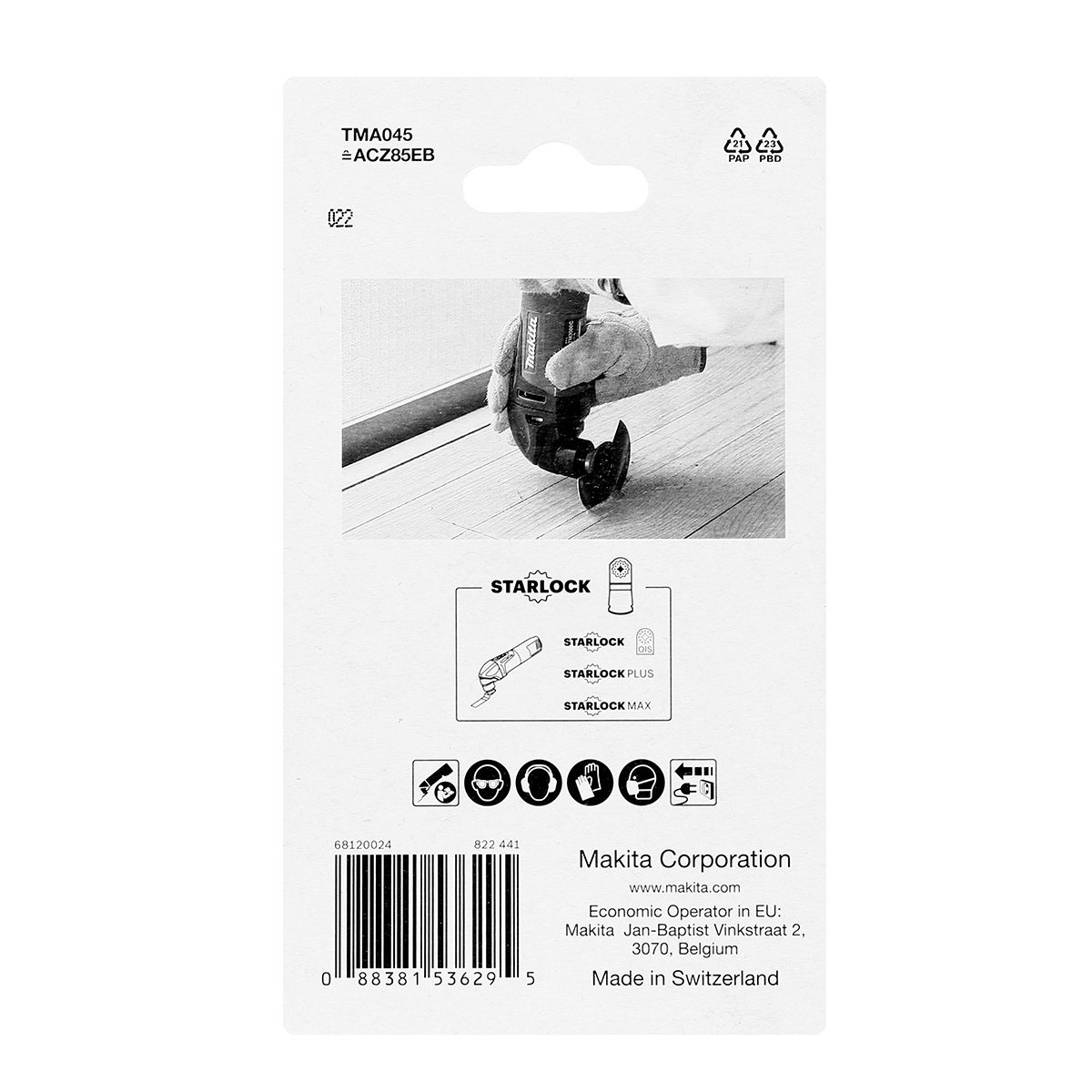 TMA045 ใบเลื่อยโค้งตัดไม้ 85MM BI-M