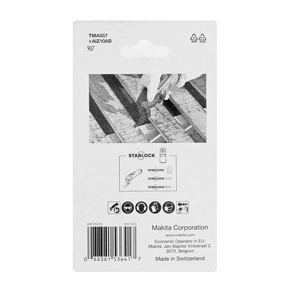 TMA057 ใบตัดเหลี่ยมโลหะ 10X30MM BI-M