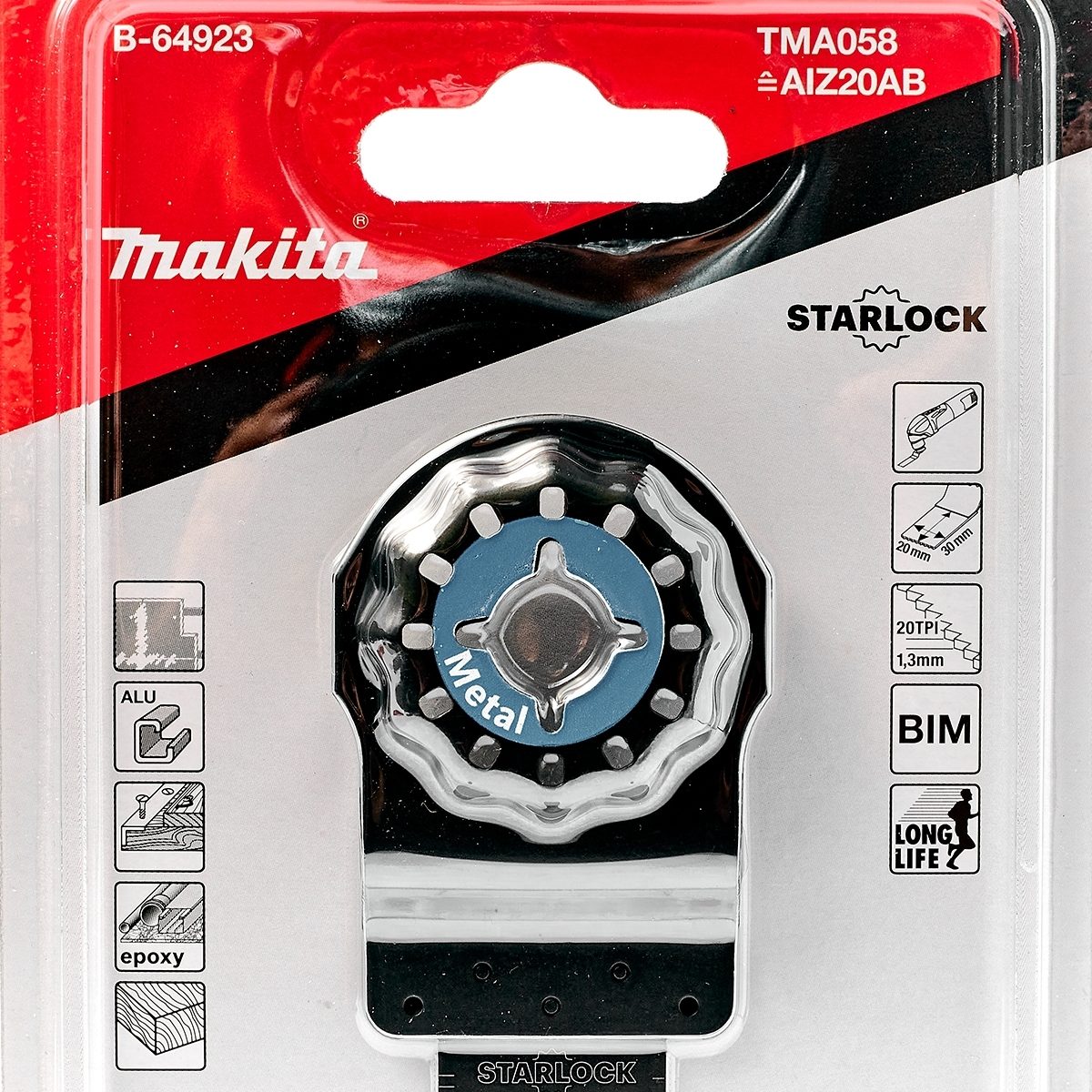 TMA058 ใบตัดเหลี่ยมโลหะ 20X30MM BI-M