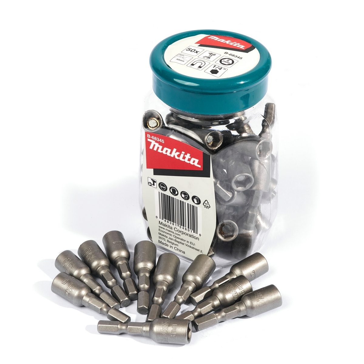 ชุดดอกไขควงบล็อค 8MM/แม่เหล็ก(50PCS/PAC)