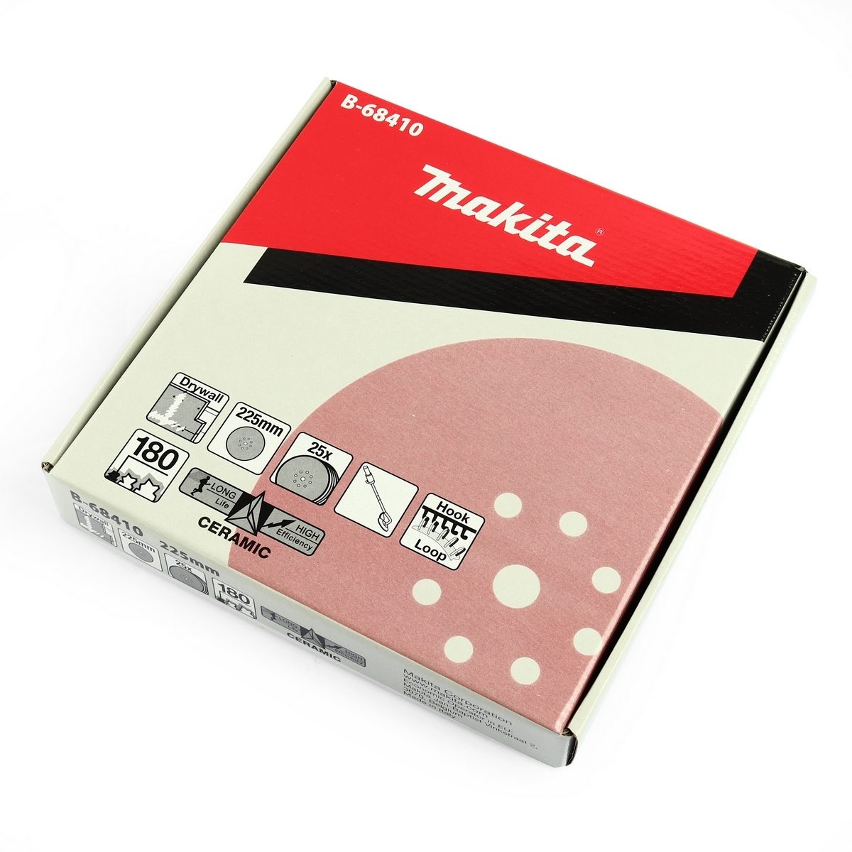 MAKITA (มากีต้า ) กระดาษทรายกลม 9 นิ้ว เบอร์ #180 ใช้กับเครื่องขัดฝ้า, ผนังไร้สาย รุ่น DSL800 (25 ชิ้น/แพ็ค)