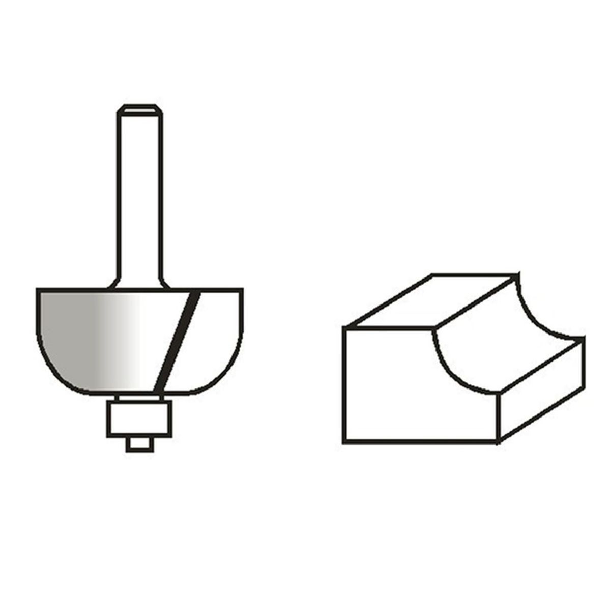 ดอกบัวหงายปลายลูกปืน 1-1/2" ก้าน 1/4"
